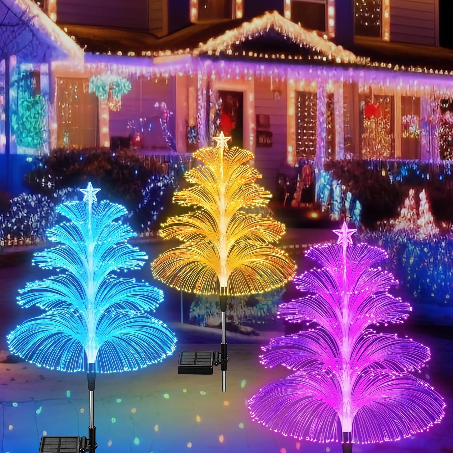 SolarFlare - 7 Color Changing Solar Christmas Trees Lights