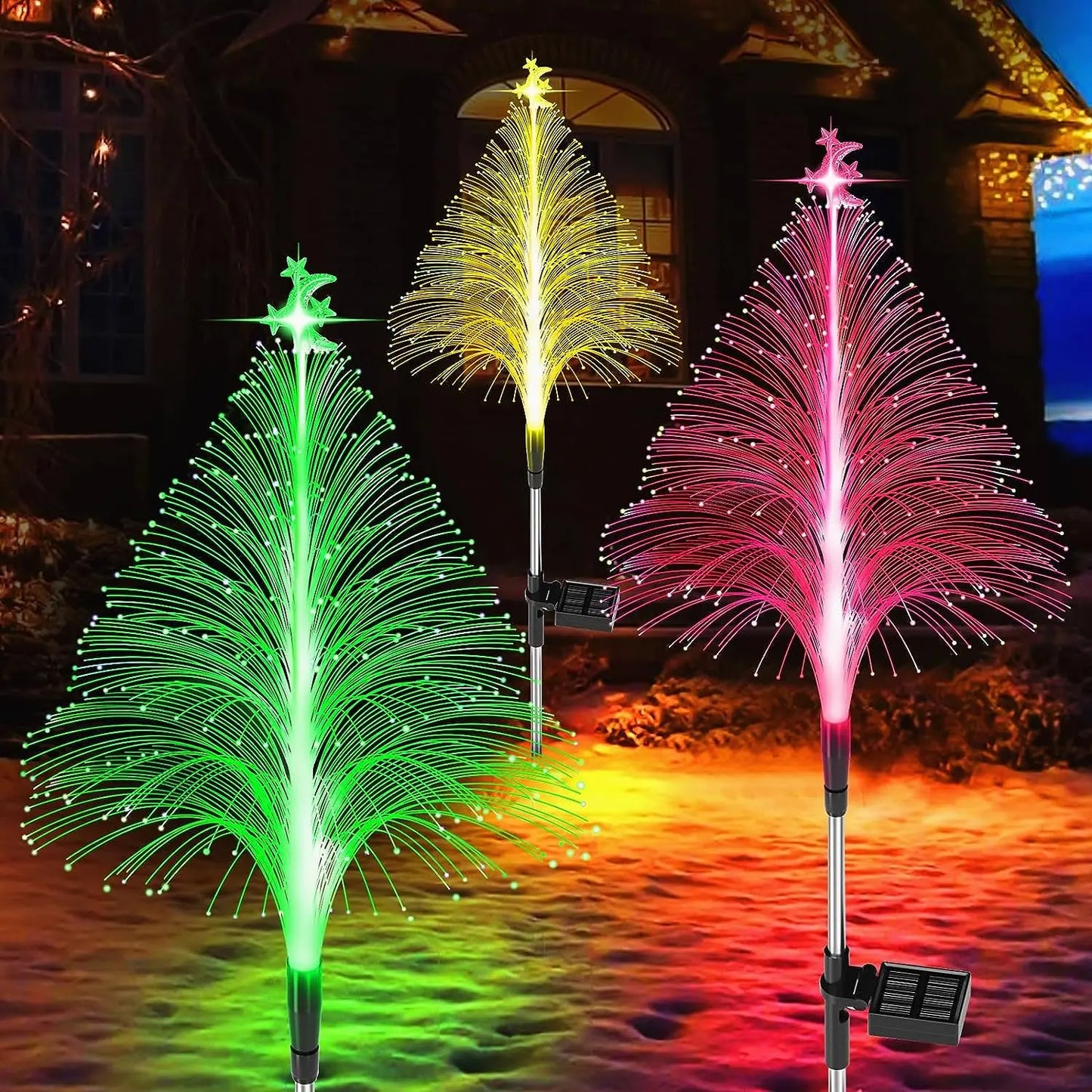 SolarFlare - 7 Color Changing Solar Christmas Trees Lights
