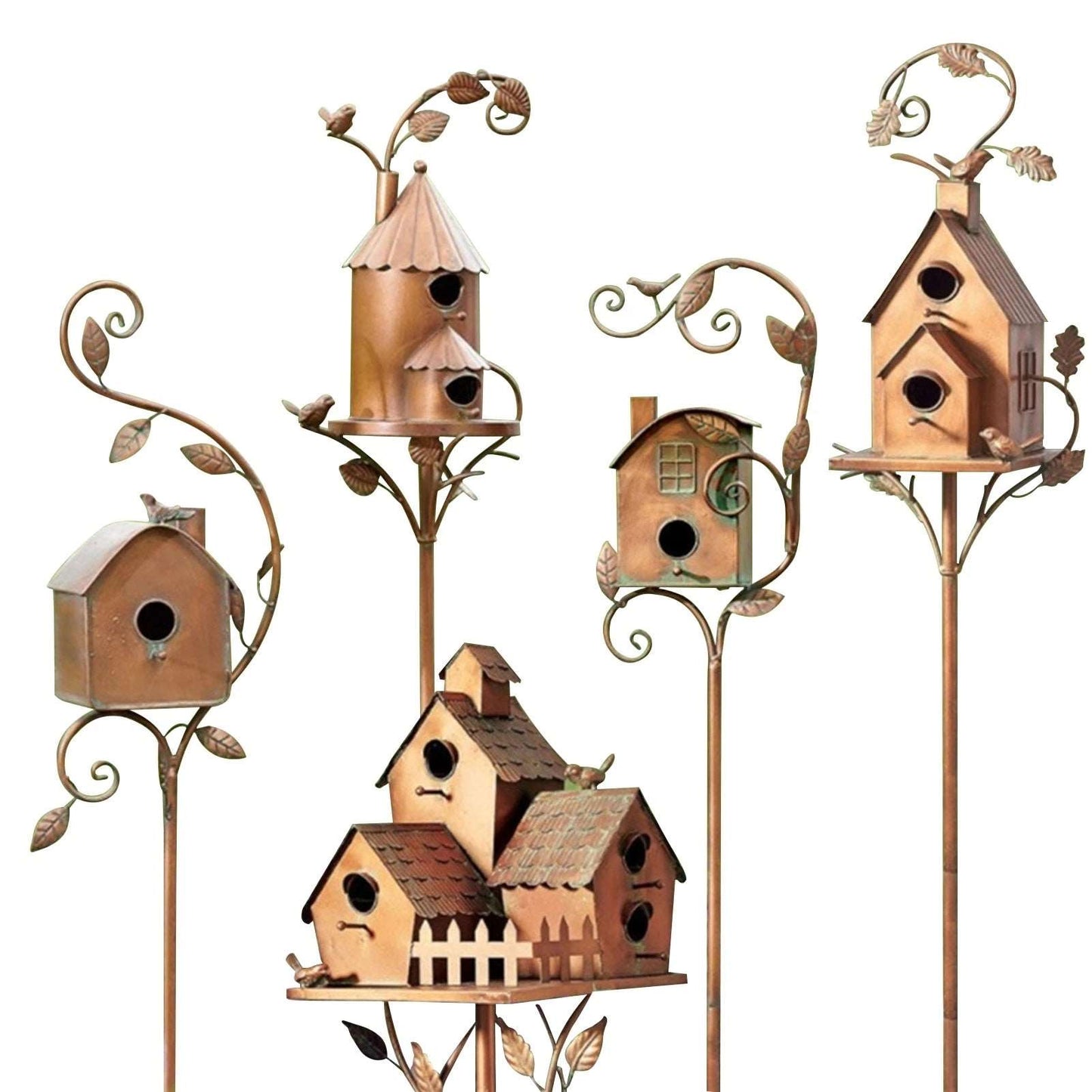 Attractive Birdhouse Garden Stake - jackbecks