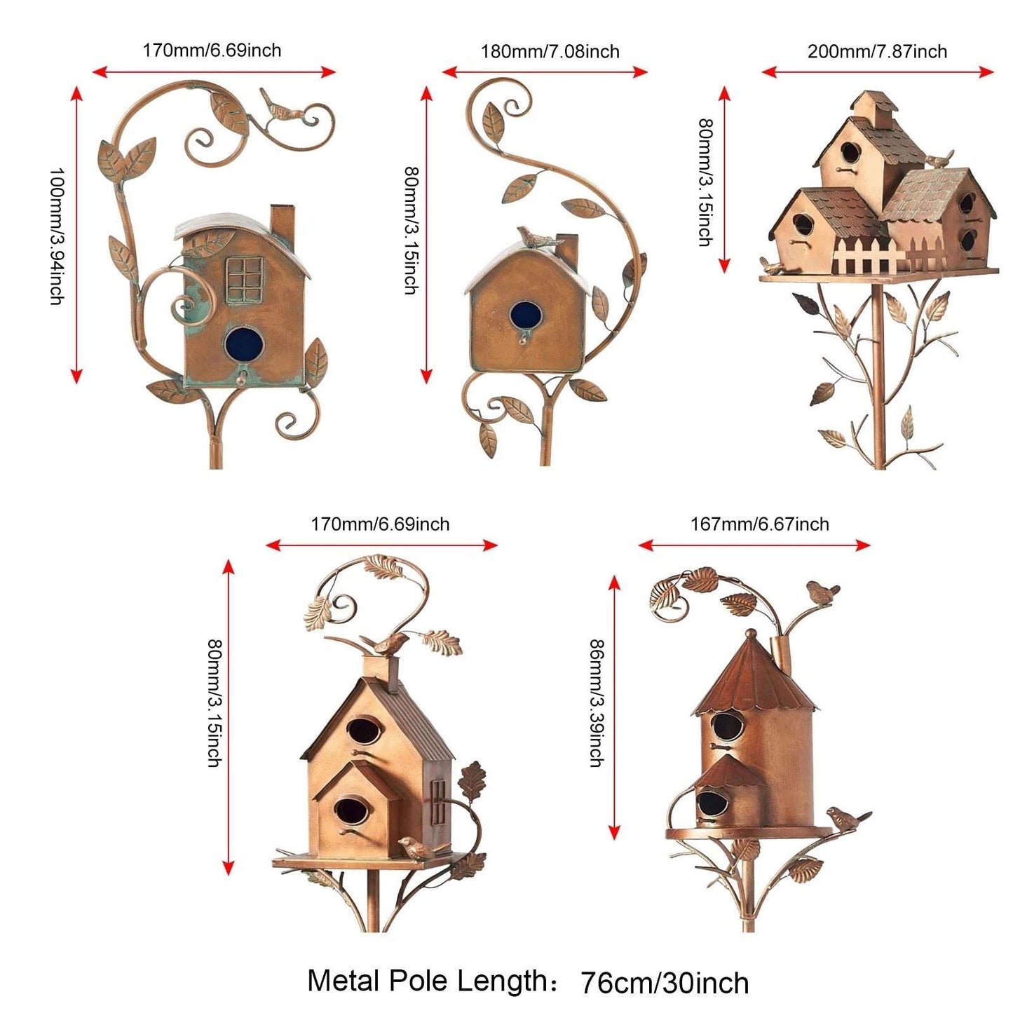 Attractive Birdhouse Garden Stake - jackbecks