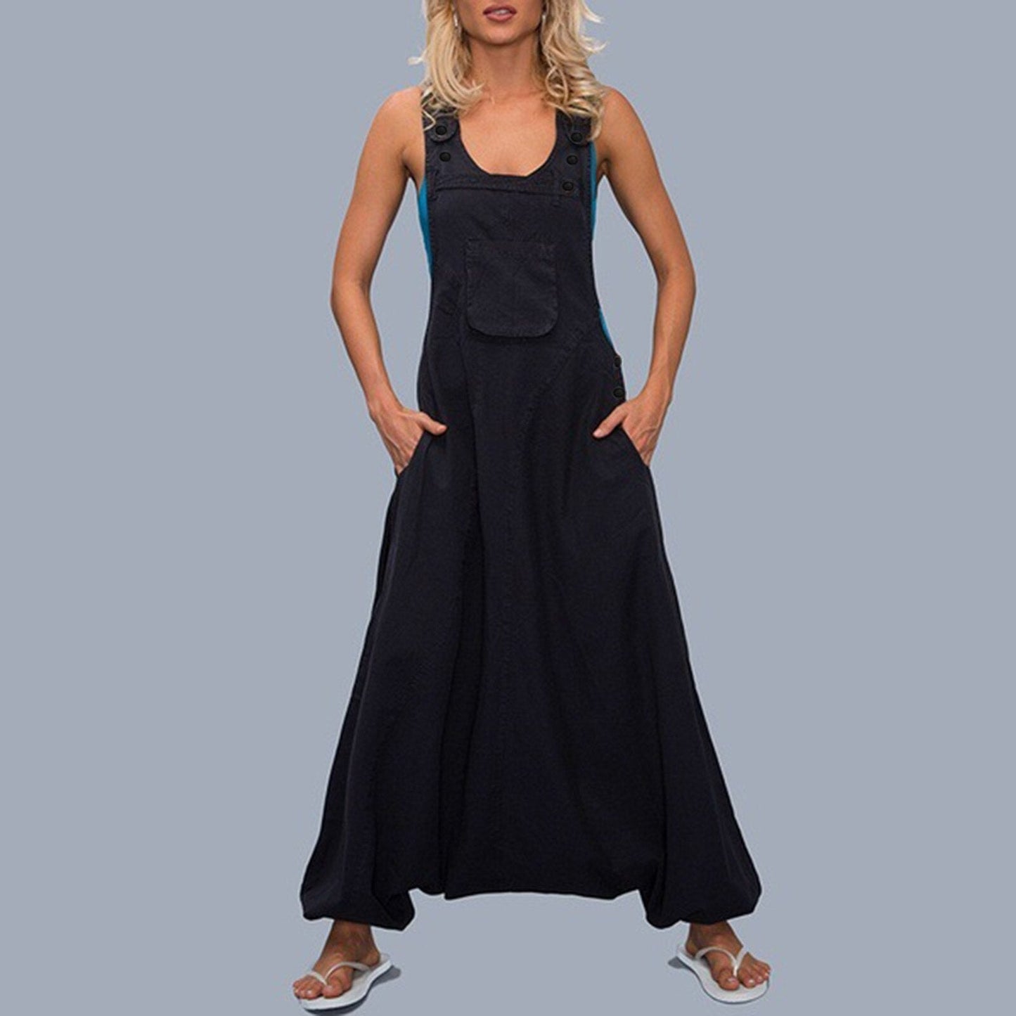 Wide Leg Harem Jumpsuits