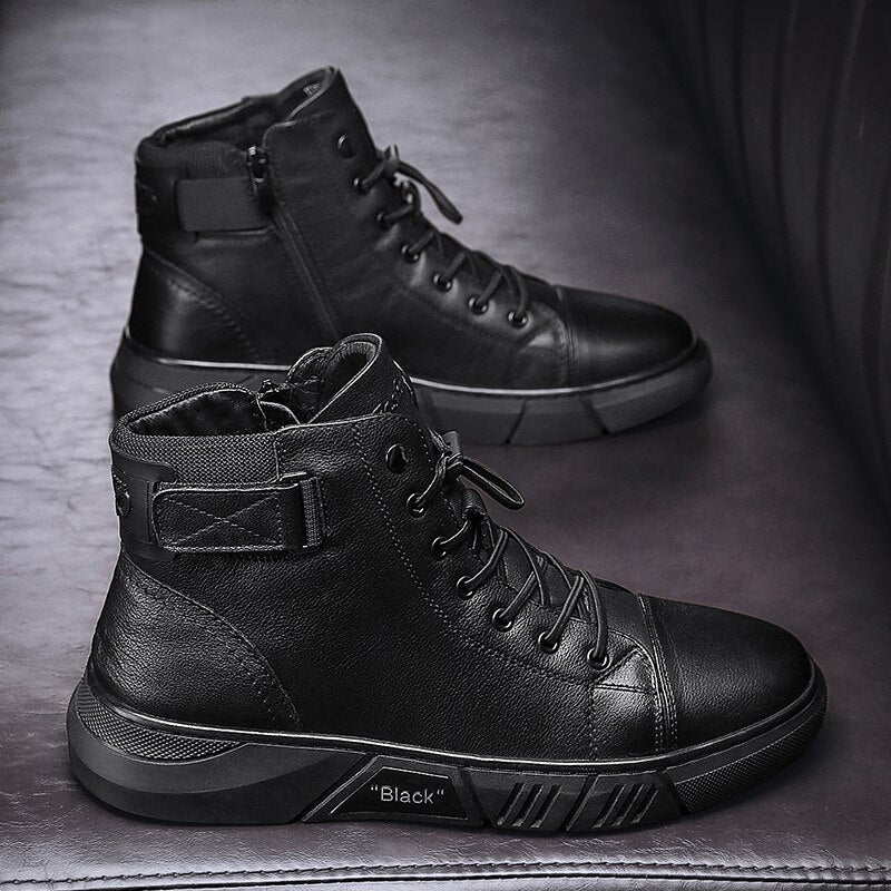 Men’s Black Leather Boots