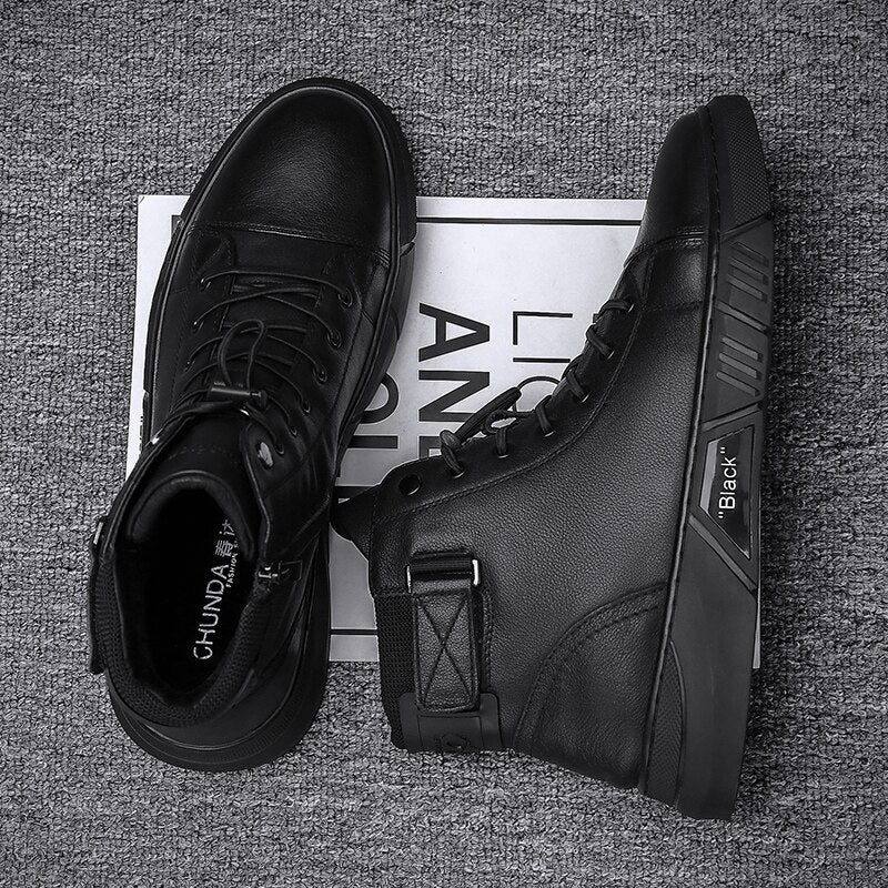 Men’s Black Leather Boots