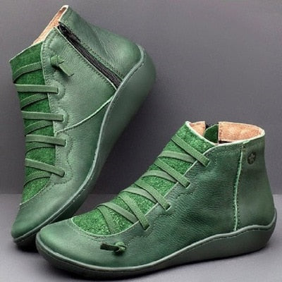 Vintage casual short ankle boots