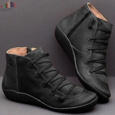 Vintage casual short ankle boots