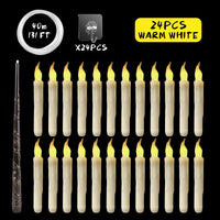 Thumbnail for Floating LED Candles With Wand Remote Control