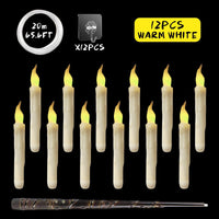 Thumbnail for Floating LED Candles With Wand Remote Control