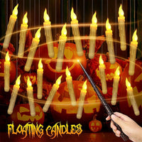 Thumbnail for Floating LED Candles With Wand Remote Control