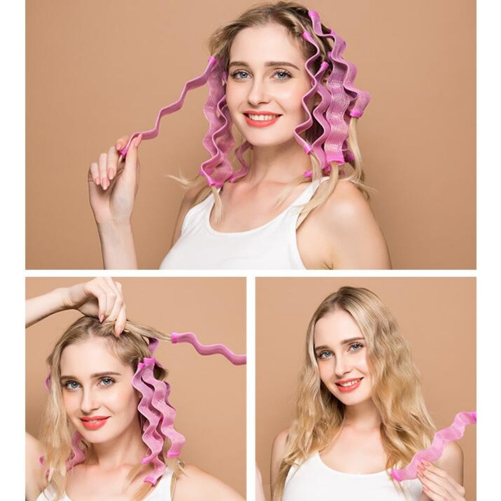 CurlRoll - DIY Magic Hair Curler Heatless Hair Rollers Curlers